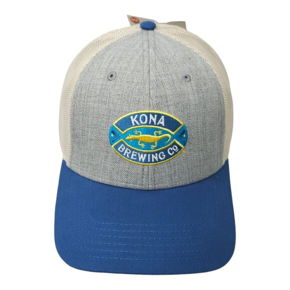 Kona Brewing Co Snapback Cap Embroidered Chino Twill Mesh Trucker Baseball Hat - Picture 1 of 13
